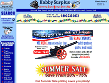 Tablet Screenshot of hobbysurplus.com